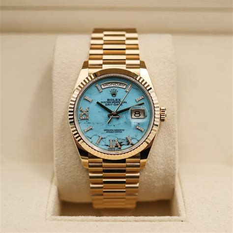 rolex turquoise blue price|rolex day date 36 turquoise.